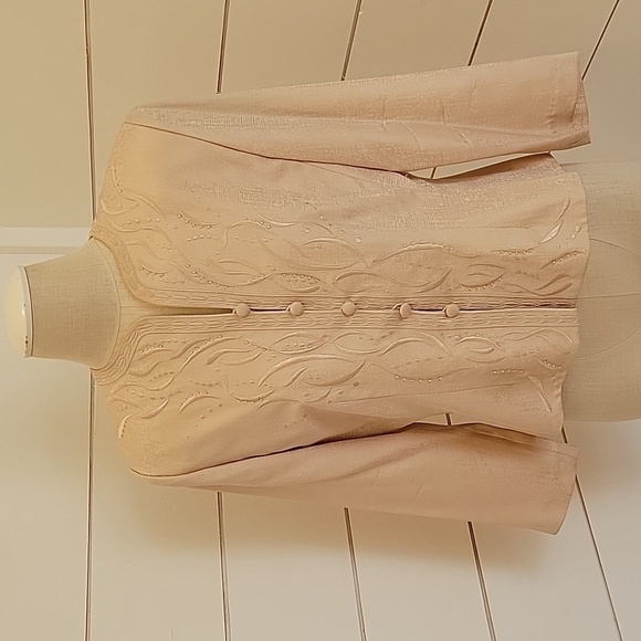 Papèll Petites 10p pink silk suit with skirt - Picture 2 of 8